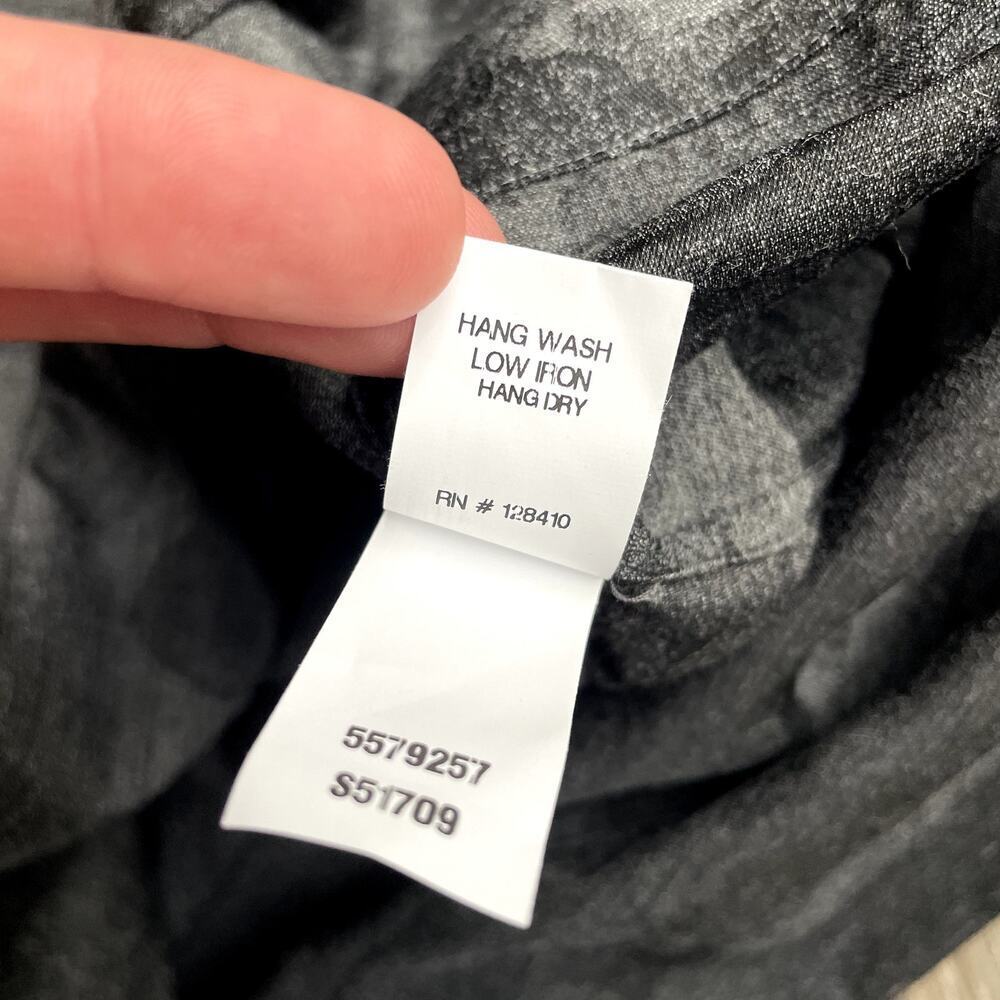 NWT Ann Mashburn Atalier Ruffle Dress Grey in Camo Jacquard Medium - Picture 8 of 8
